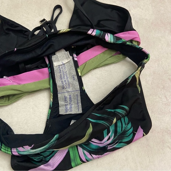 New SET Seafolly Las Palmas Reversible Bikini Top With Bottoms nwot 28509 - Picture 3 of 9